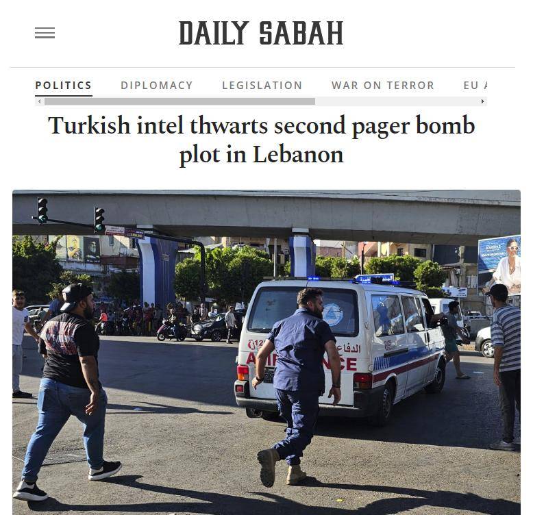 外媒：土耳其截获1300台内藏炸药传呼机