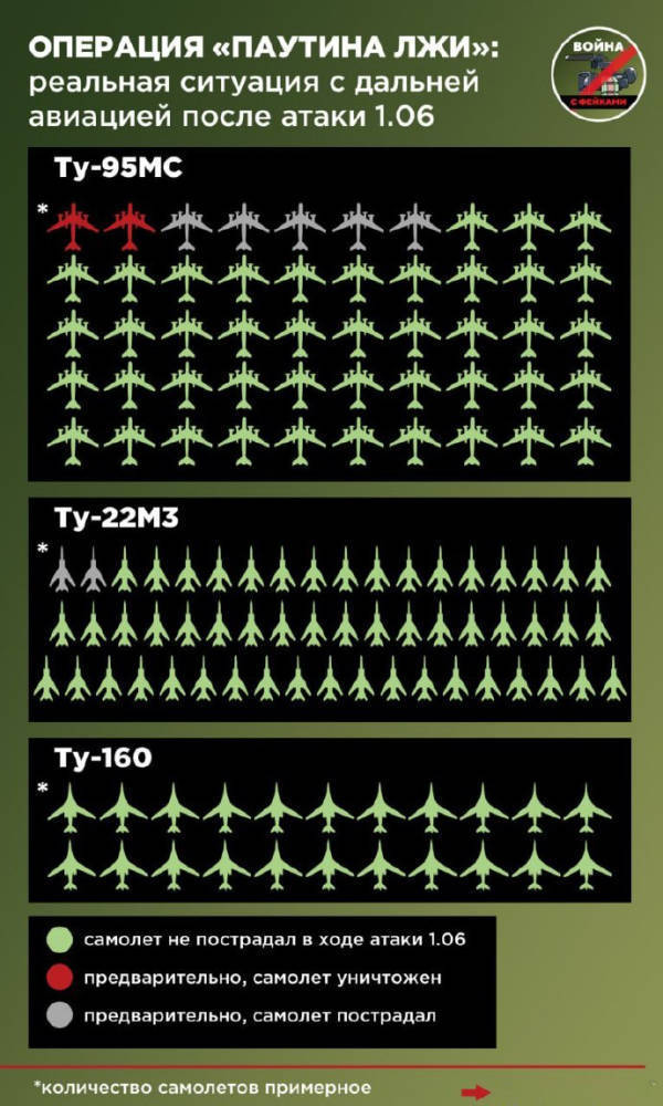 卫星图显示：13架俄大型机遭摧毁，包括8架图95