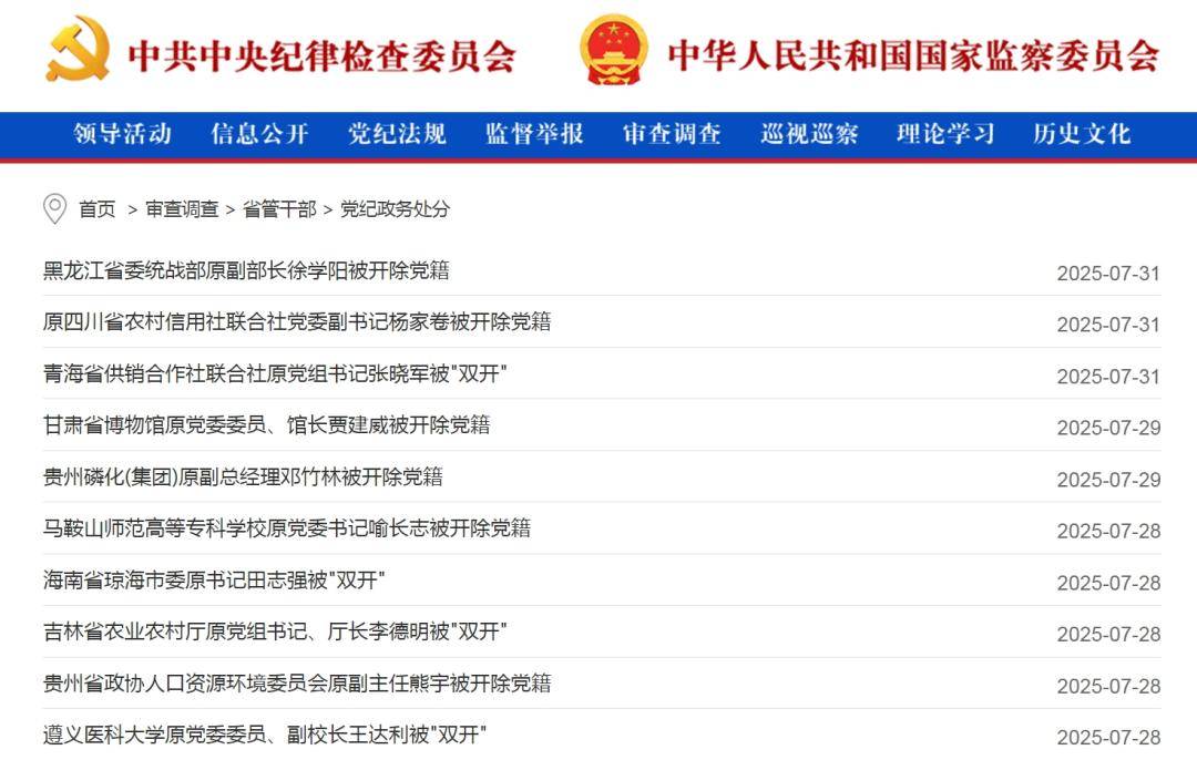 中纪委网站发布：女老虎落马！上个月，74个干部被查