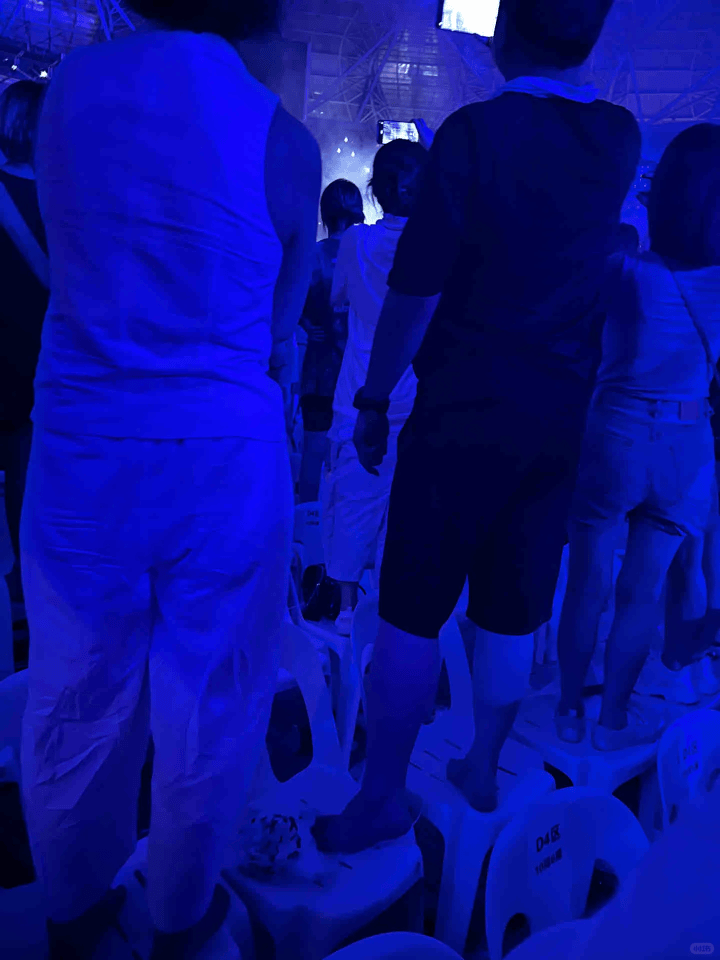 谢霆锋演唱会，一对男女一直站着不肯坐下，引起公愤