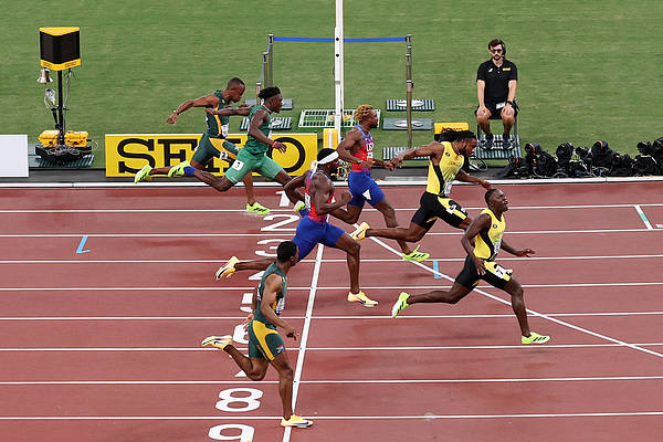 田径世锦赛｜男子百米跑项目进入爆发期：冠军9秒77，决赛五人破10秒