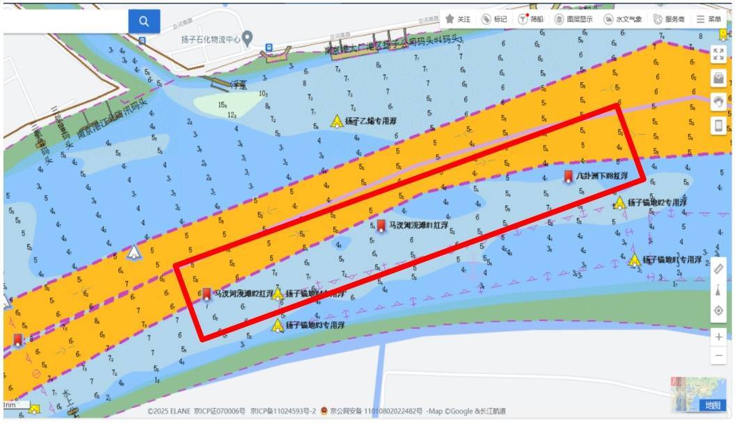 长江南京段水深异常，江苏海事部门发布提醒